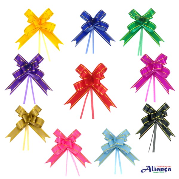 100 Laço fácil PEQUENO 12mm x 21cm Laço Mágico para presente