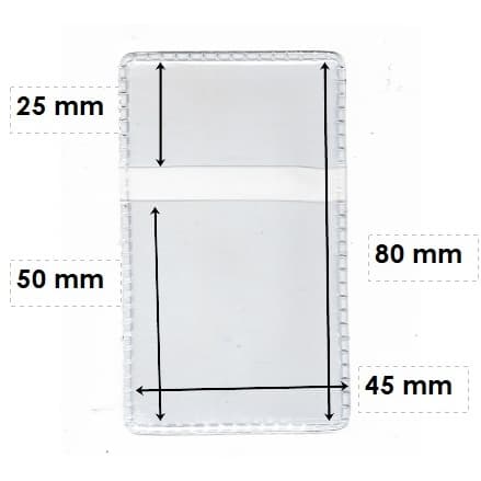 Envelopes PVC Para 1 Moeda Medindo 80 mm x 50 mm