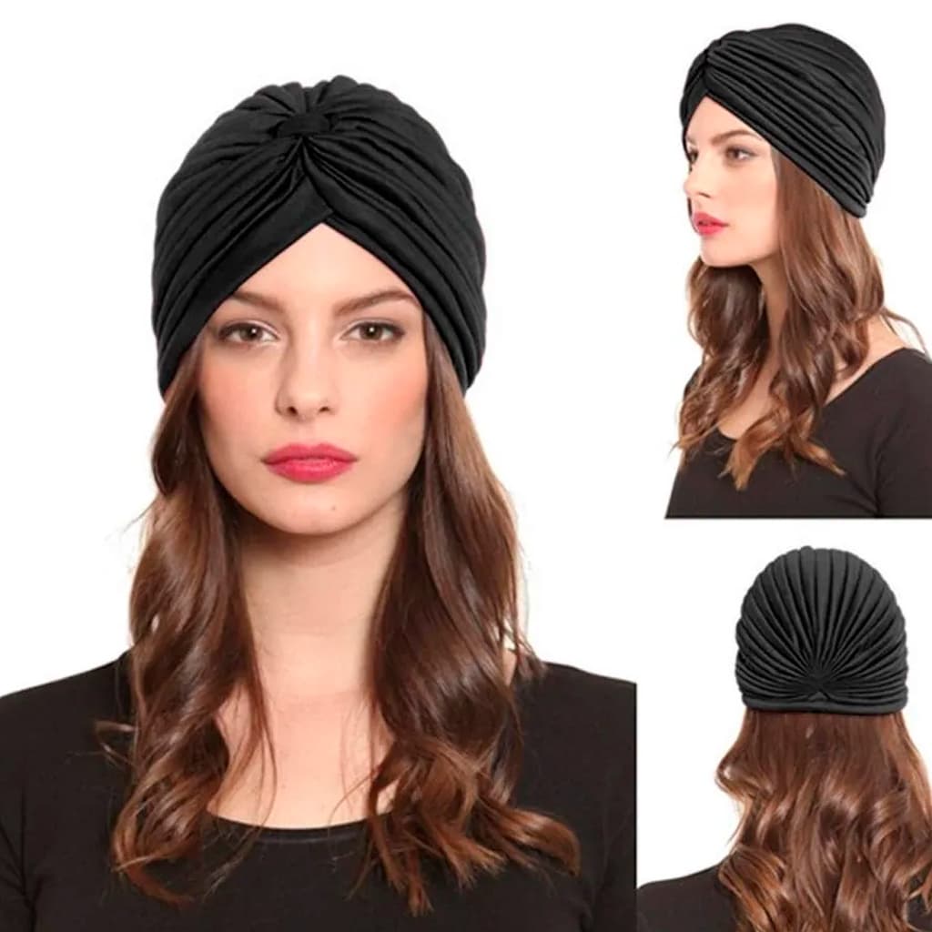 Turbante Feminino Twist Preto - Estilo e Conforto para Seus Cabelos!