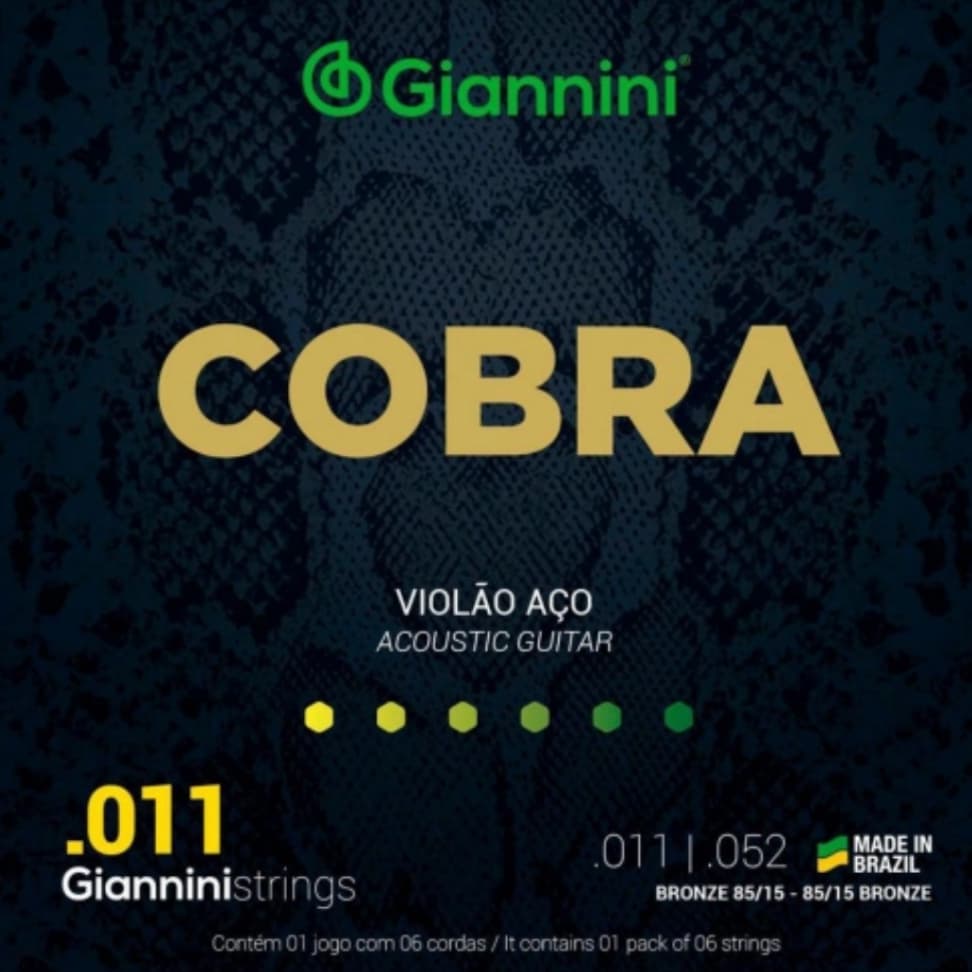 Encordoamento Giannini Cobra Violão Aço .011
