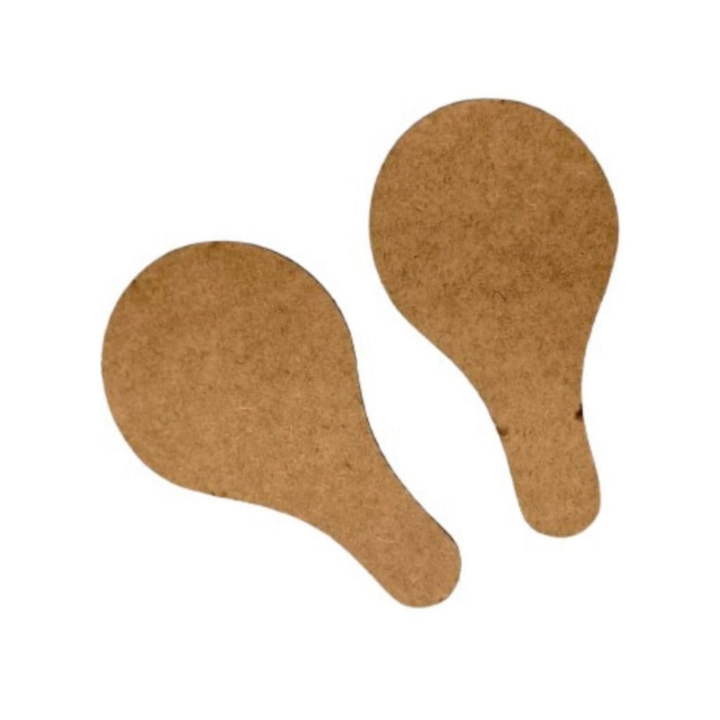 Kit de 5 Pares de Raquetes Pequenas ( 10 Unidades ) Ping Pong Lembrancinhas MDF CRU Artesanato