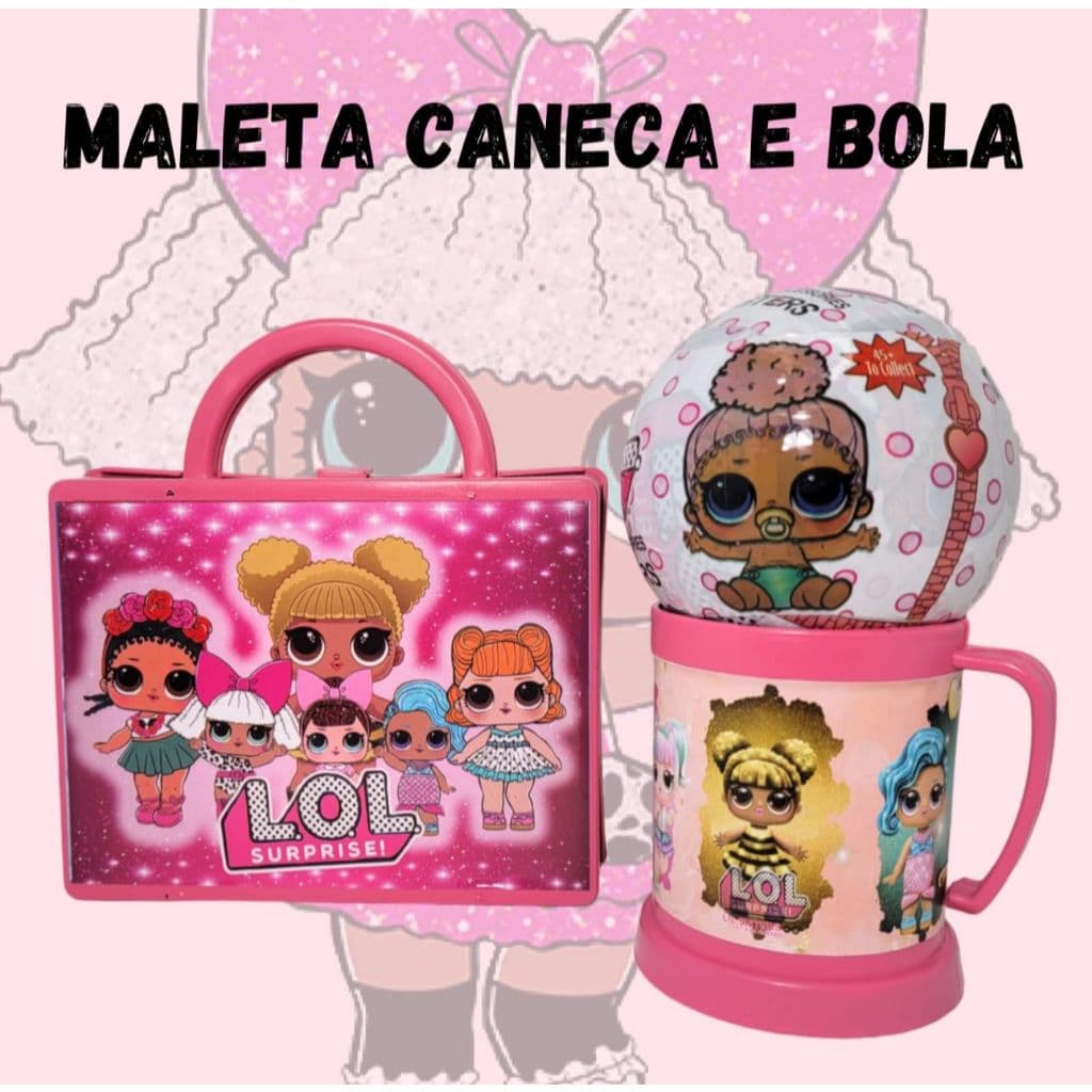 Kit Maleta Lol + Caneca+ Bola Surpresa