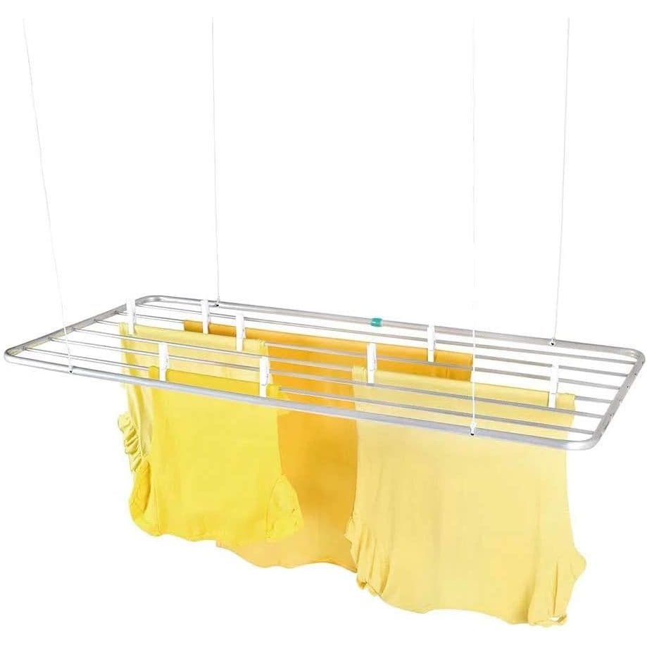 Varal De Teto Aluminio Mor 1,20mt x 56cm Não Enferruja Com Kit Fixação