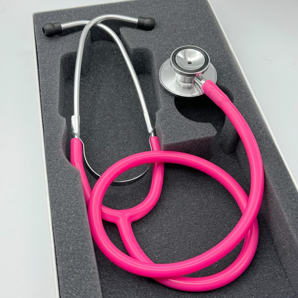 Estetoscópio P.A Med Rosa Duplo Adulto e Infantil Enfermagem Estudante Excelente Ausculta