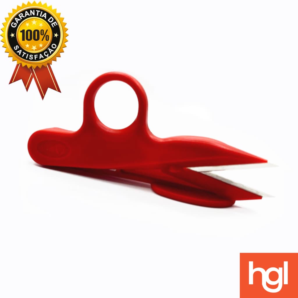 Tesoura de Arremate Pic p/ Costura de Tecidos - Vermelha