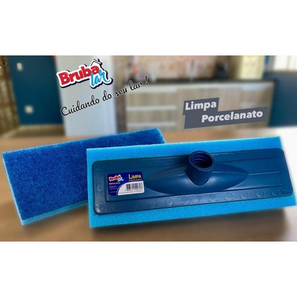 Esfregão Limpa piso azulejo em porcelanato esponja Brubalar
