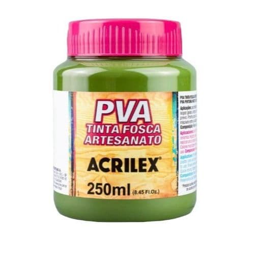 Tinta PVA Artesanato Verde Oliva 250ml Acrilex p/ Madeira