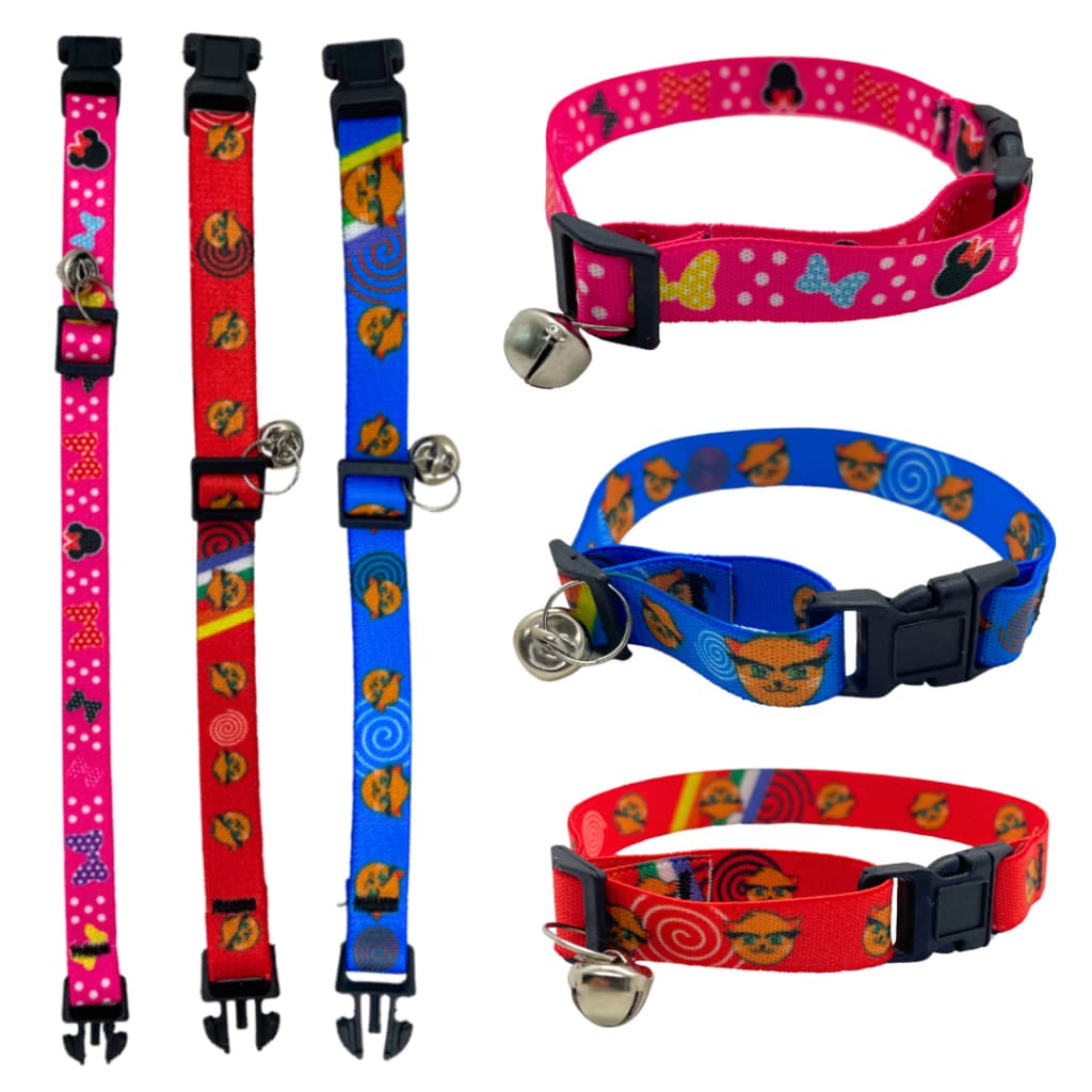 Coleira para gato coleirinha elástica guizo sininho