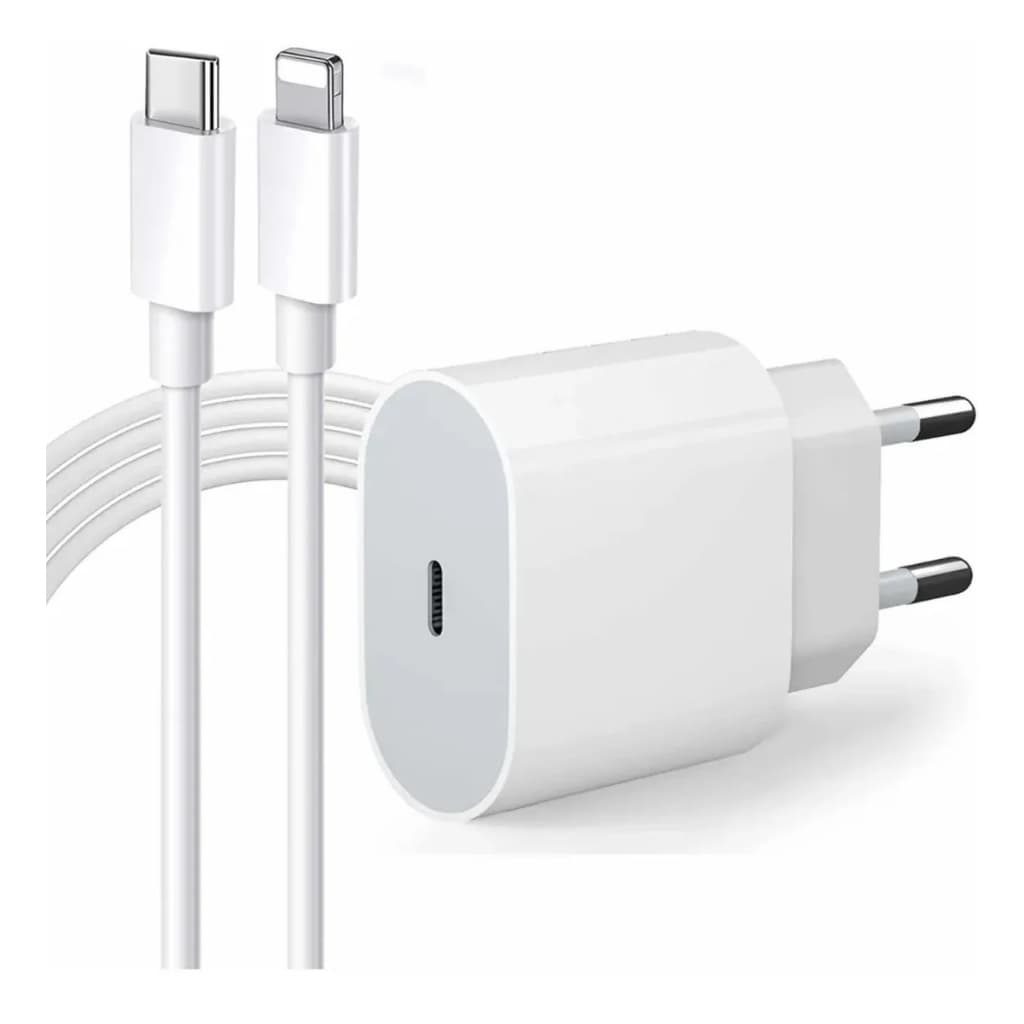 Kit Carregador De iPhone Fonte com Cabo Carregamento Rápido 1M PD 20w Entrega rápida