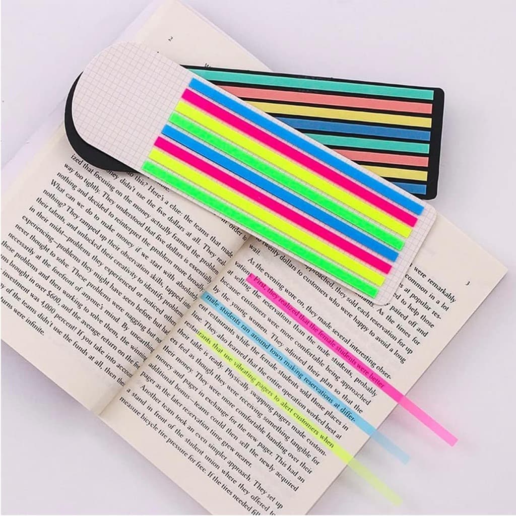 Notas Adesivas Marcadores Transparentes Lembrete Marca Textos Sticky Notes Livros Escola e Escritório