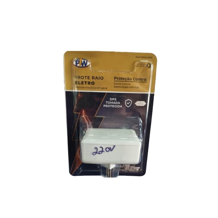 Proteção contra surtos eletricos Eletro  Com Duas Tomadas 220V 10A 2200W