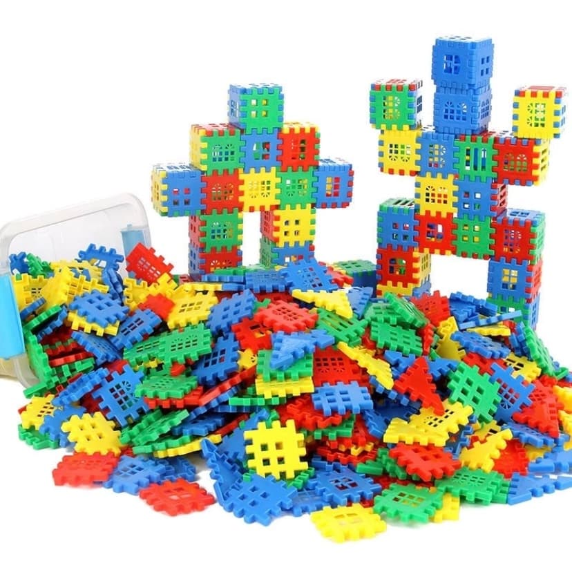 KIT COM 160 UNIDADES BRINQUEDO DE MONTAR CASINHA BLOCOS DIVERTIDOS EDUCATIVO