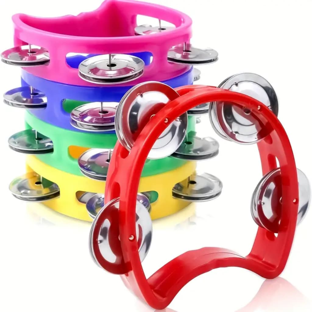 Pandeiro Infantil Meia Lua Pandeirola Profissional Colorido Criança