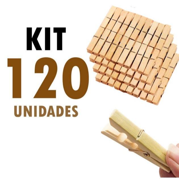 Kit 120 Prendedor Pregador de roupas de madeira pregador super promoção