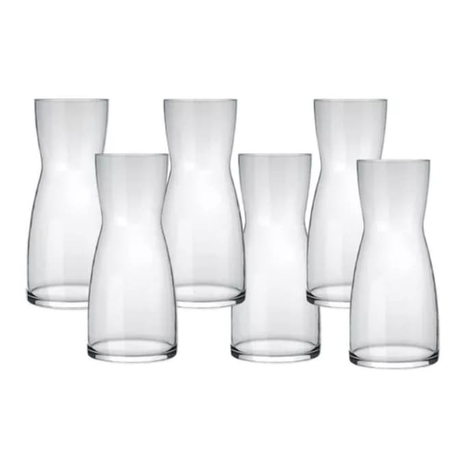 Kit C/6 Unidades Jarra Decanter De Vinho Suco Agua 500ml Mesa Posta Decoração Vaso