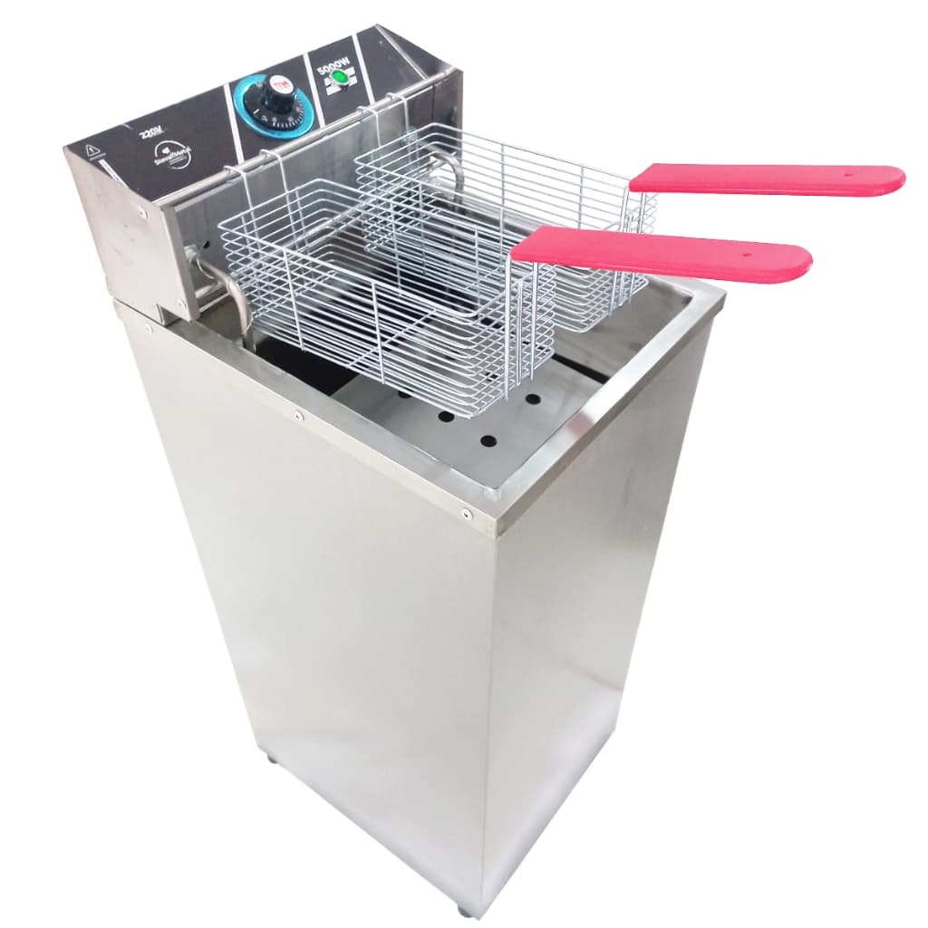 Fritadeira Água E Óleo Profissional Gabinete 26L Em Inox Com Tampa