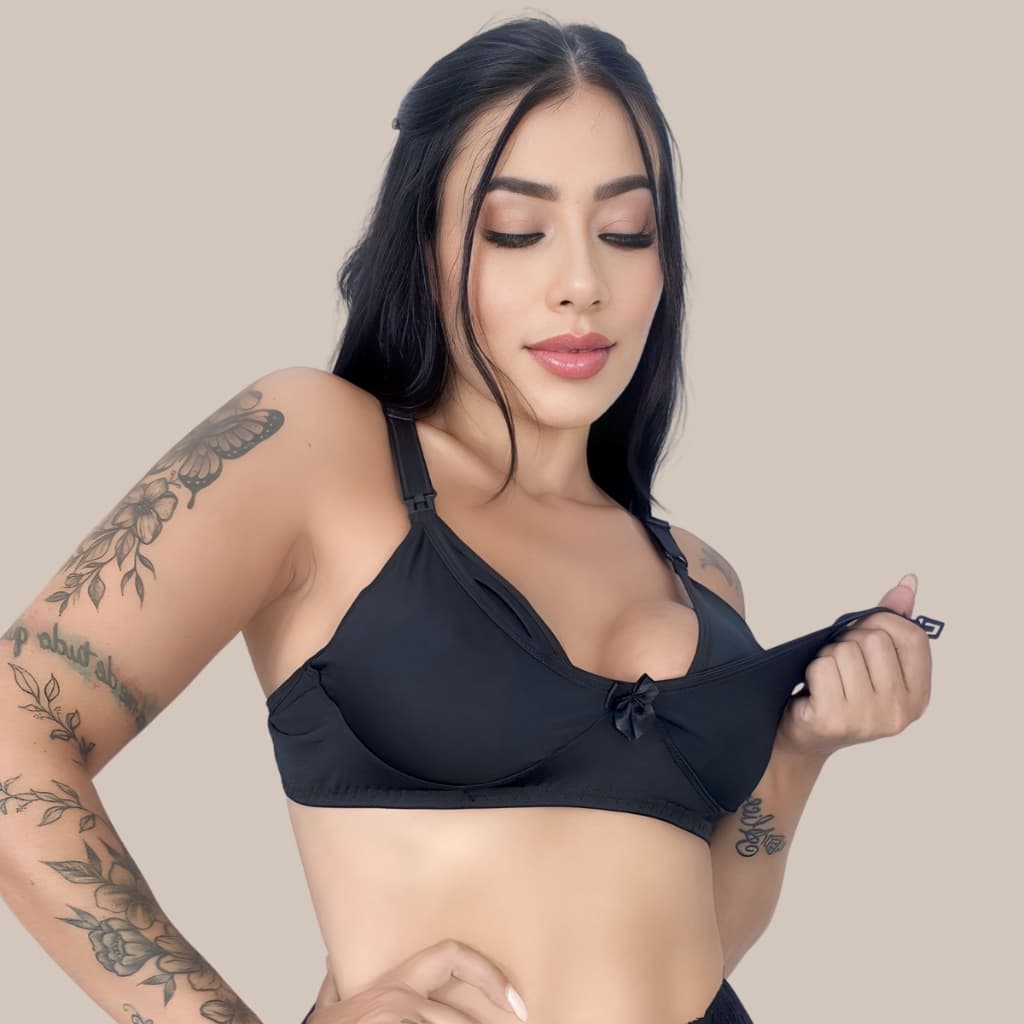 Sutiã Amamentação Alça Abre Fácil Reforçada MICROFIBRA Gestante Grávida.