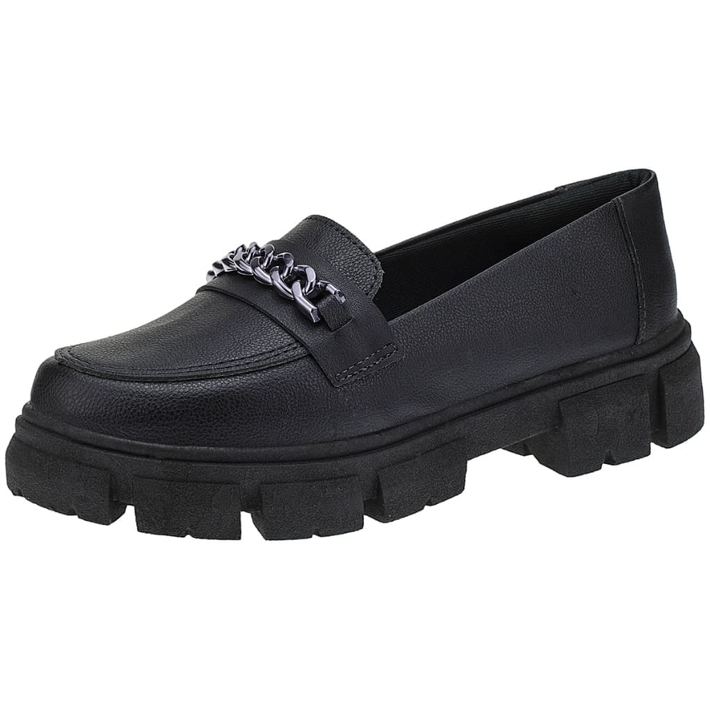 Mocassim Feminino Tratorado Oxford Plataforma Blogueira