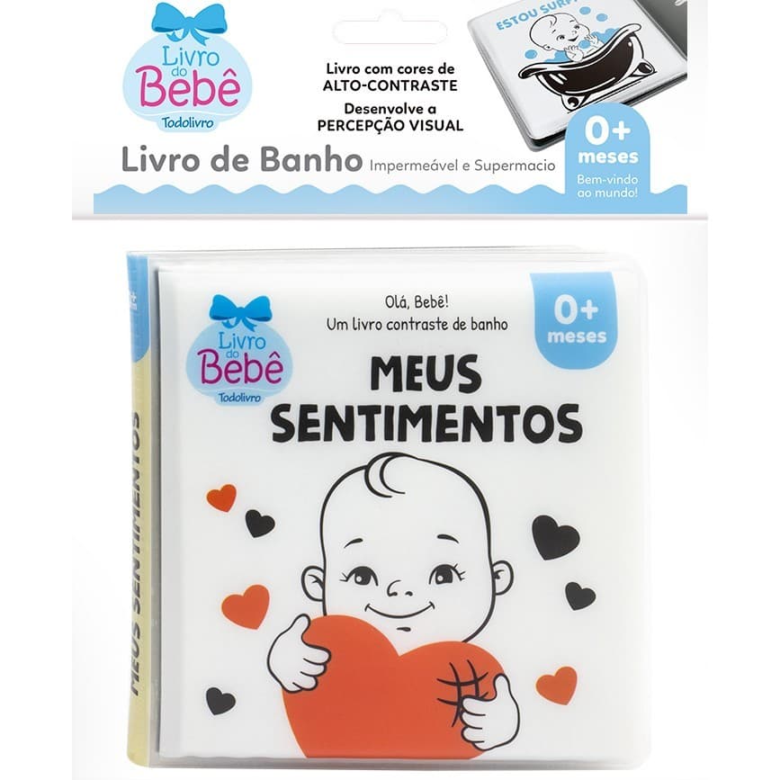 Olá, Bebê - Livrinho Contraste de Banho - Meus Sentimentos