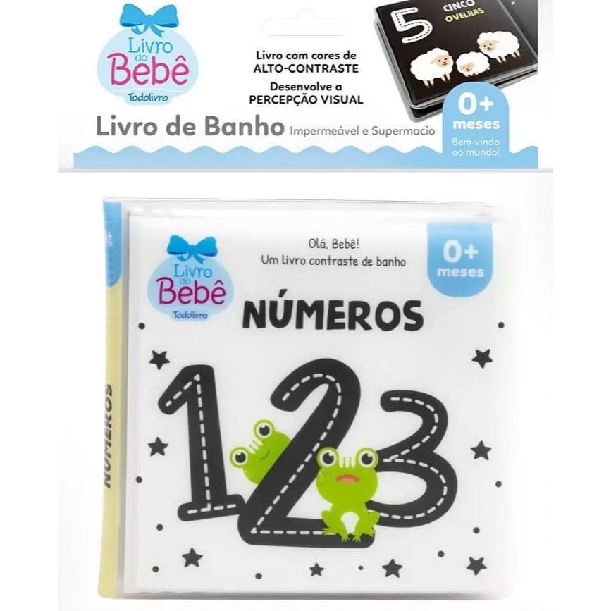 Olá, Bebê - Livrinho Contraste de Banho - Números