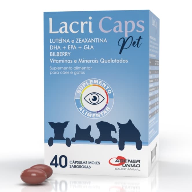 Lacri Caps Pet Agener União Suplemento Alimentar - 40 Cápsulas