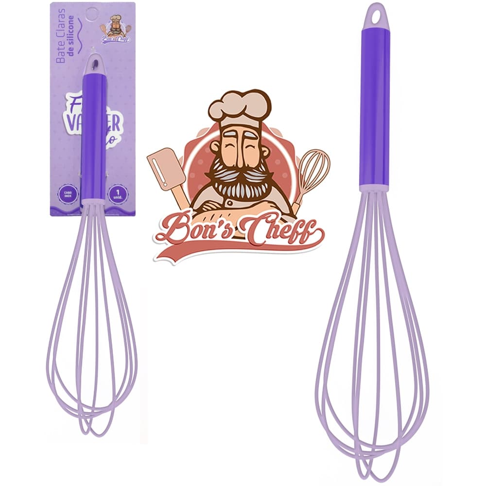 Batedor de Clara Fouet Silicone Cabo de Inox