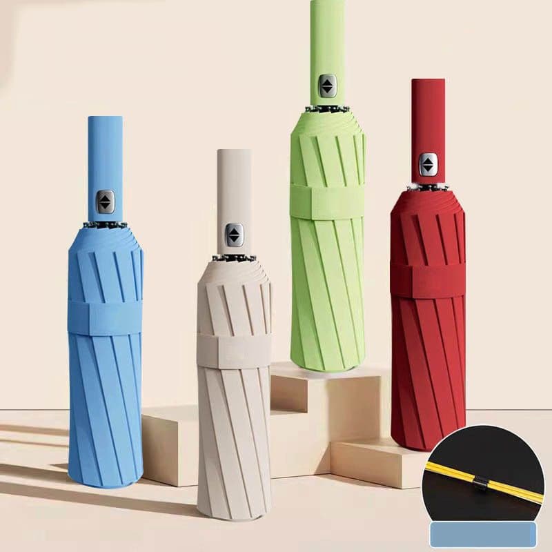 Guarda Chuva Automático Abre E Fecha Reforçado Contra Vento Proteção Solar Blackout Cor Azul-celeste