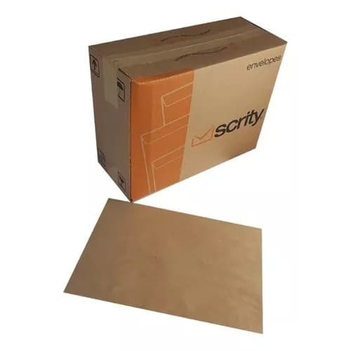 Caixa Envelope Oficio A4 24 X 34 Cm Saco Kraft Pardo 250 Unidades
