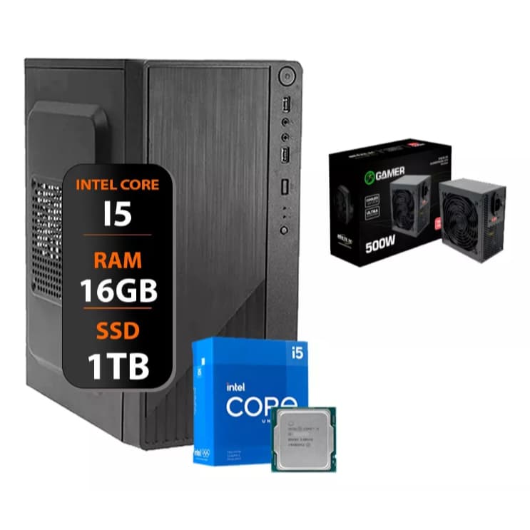 Computador Intel I5 Ssd 1tb 16gb Memória Ram Fonte 500w