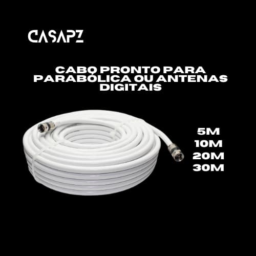 Fio Pronto Para Antenas Digital 5M 10M 20M 30M