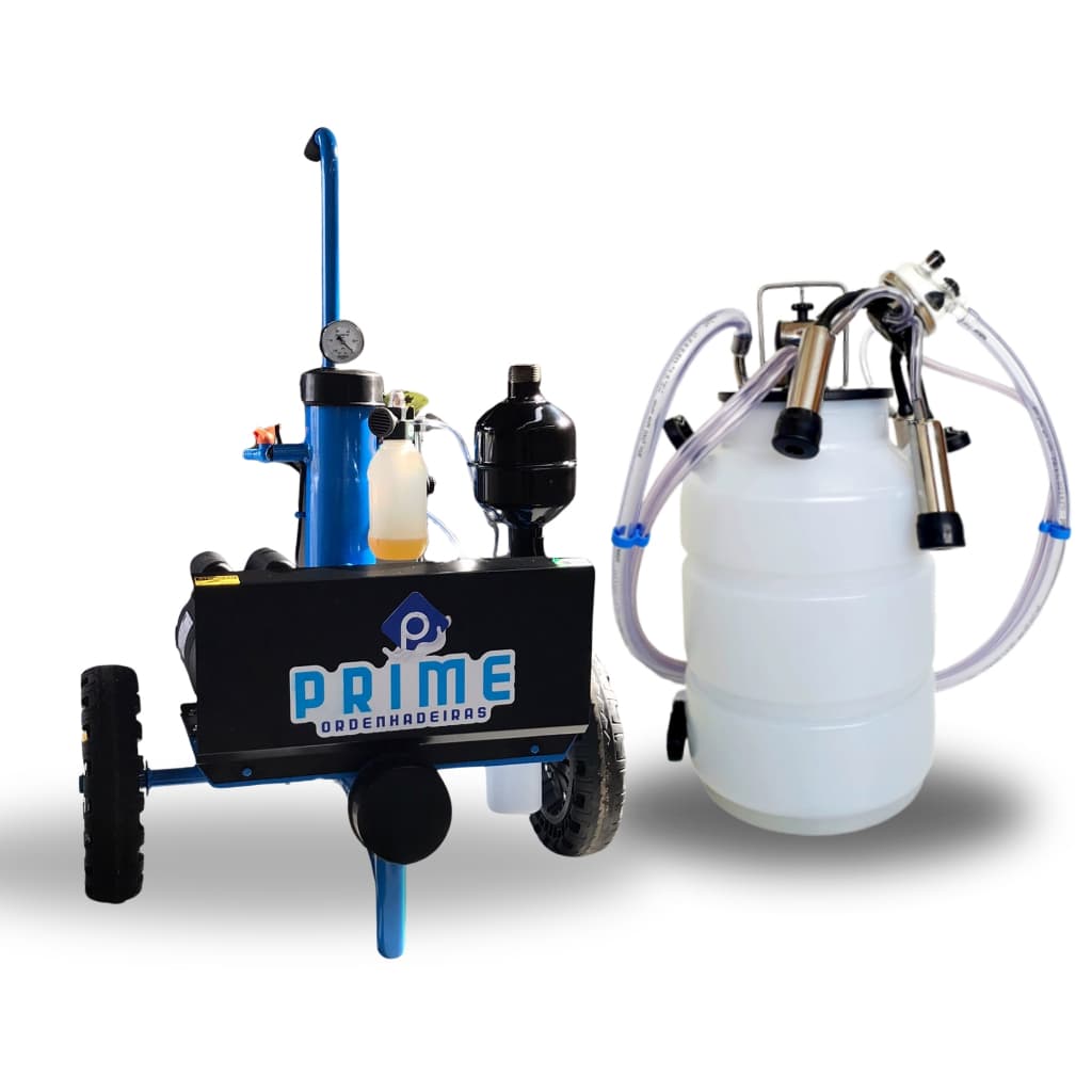 Ordenhadeira Mecânica Móvel com bomba de vácuo 450 litros e motor 2CV