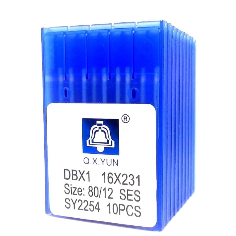 20 Agulhas DBX1 para Máquina de Costura Reta Industrial Cabo Fino.