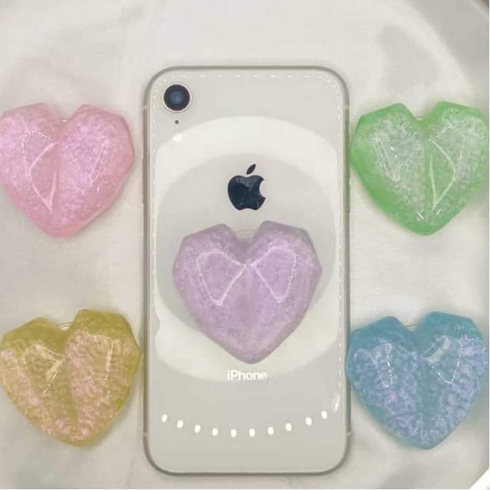 Suporte Para Celular Coração Ajustável Grip para Smartphone