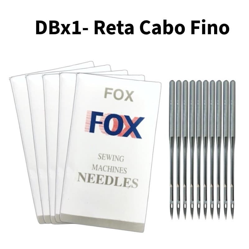 50 Agulhas Maquina Reta Cabo Fino DBx1 Nº9/10/11/12/14/16/18/19/20/21