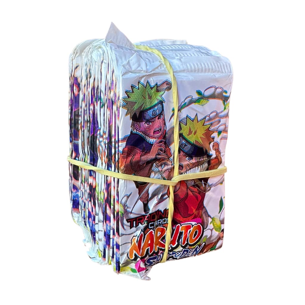 Kit 200 Cards Figurinhas Naruto 50 Pacotinhos/Envelopes Fechados Bater Bafo