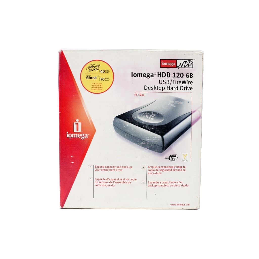 HD Externo Iomega HDD 120 GB Desktop Hard Drive Firewire USB