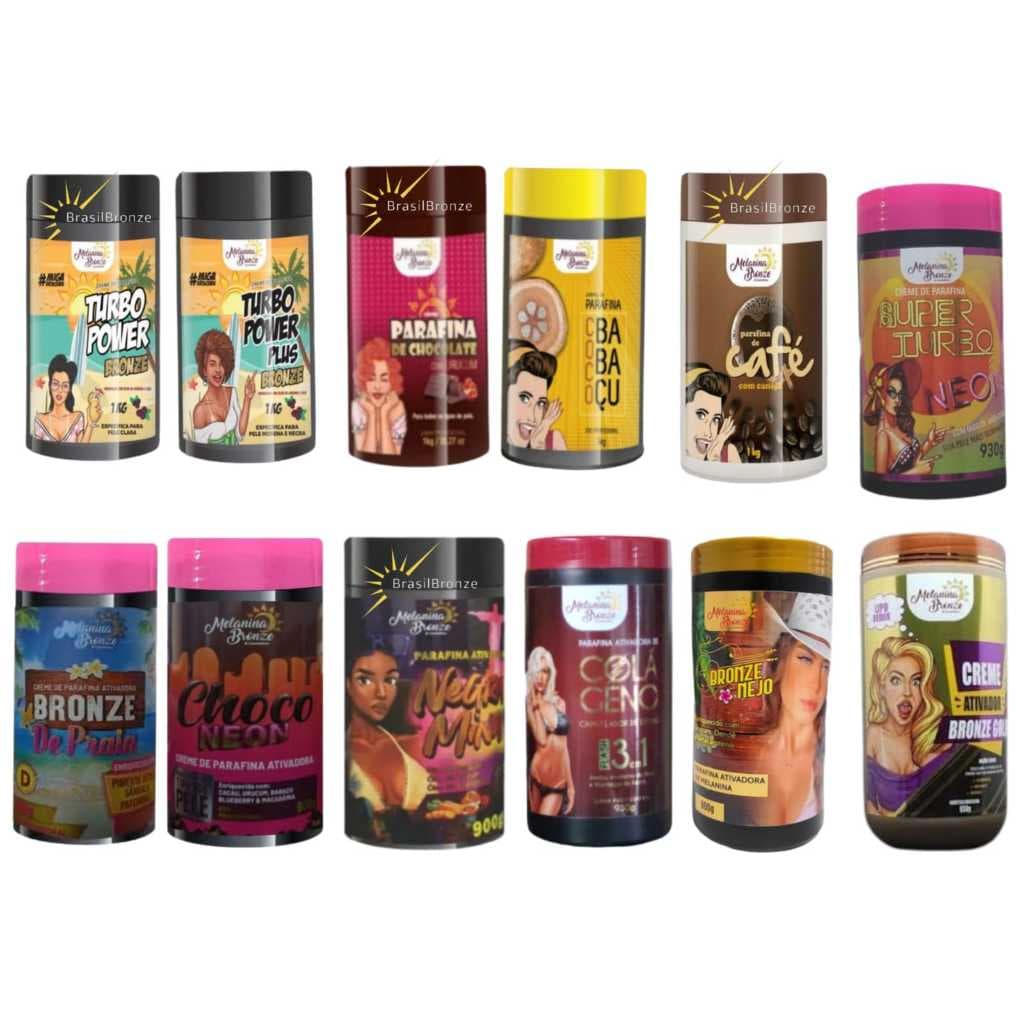 Parafina Melanina Bronze Linha Profissional Bronzeamento Natural