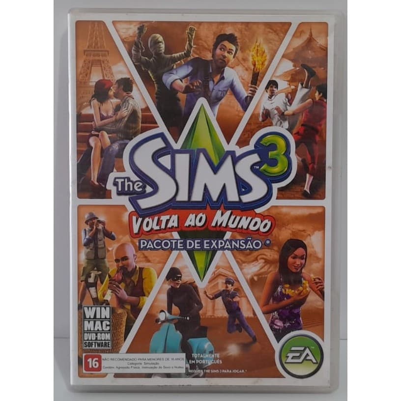 DVD-Rom Original do Pacote de Expansão do Jogo The Sims 3 - Volta ao Mundo - Eletronic Arts - 2009