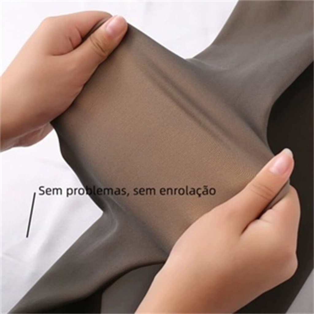 Meia-Calça Translúcida Feminina Super Elástica Slim 80g sem Veludo (não é peluciada) Macia Cintura Alta Confortável HX95