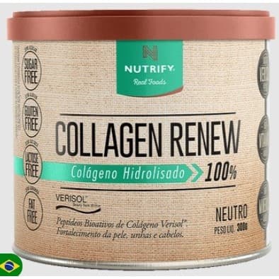 COLLAGEN RENEW -  COLÁGENO HIDROLISADO 100% VERISOL 300GR SABORES - NUTRIFY