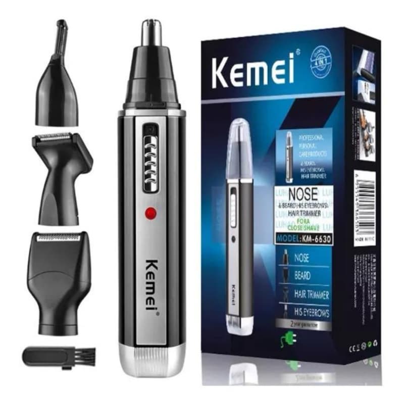 Máquinas Kemei KM-6630(4 em 1)/ KM6511 (2 em 1)/ KM-6512 (Apenas nariz a pilha) Atenção na escolha