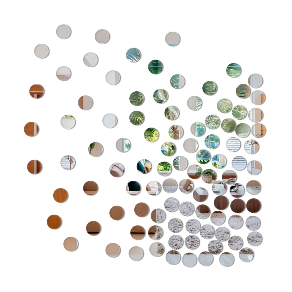 Espelho em Acrílico Decorativo Círculos 100 Unidades