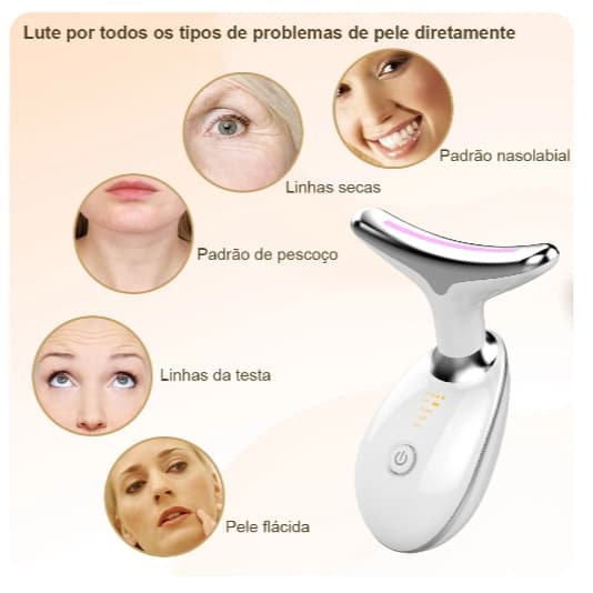 Facial Massageador Rosto e Pescoço Levantamento Antirrugas