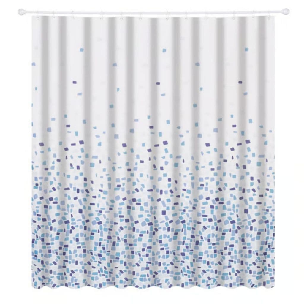 Cortina de Box Banheiro Poliéster 198cmx180cm Pastilha Verde