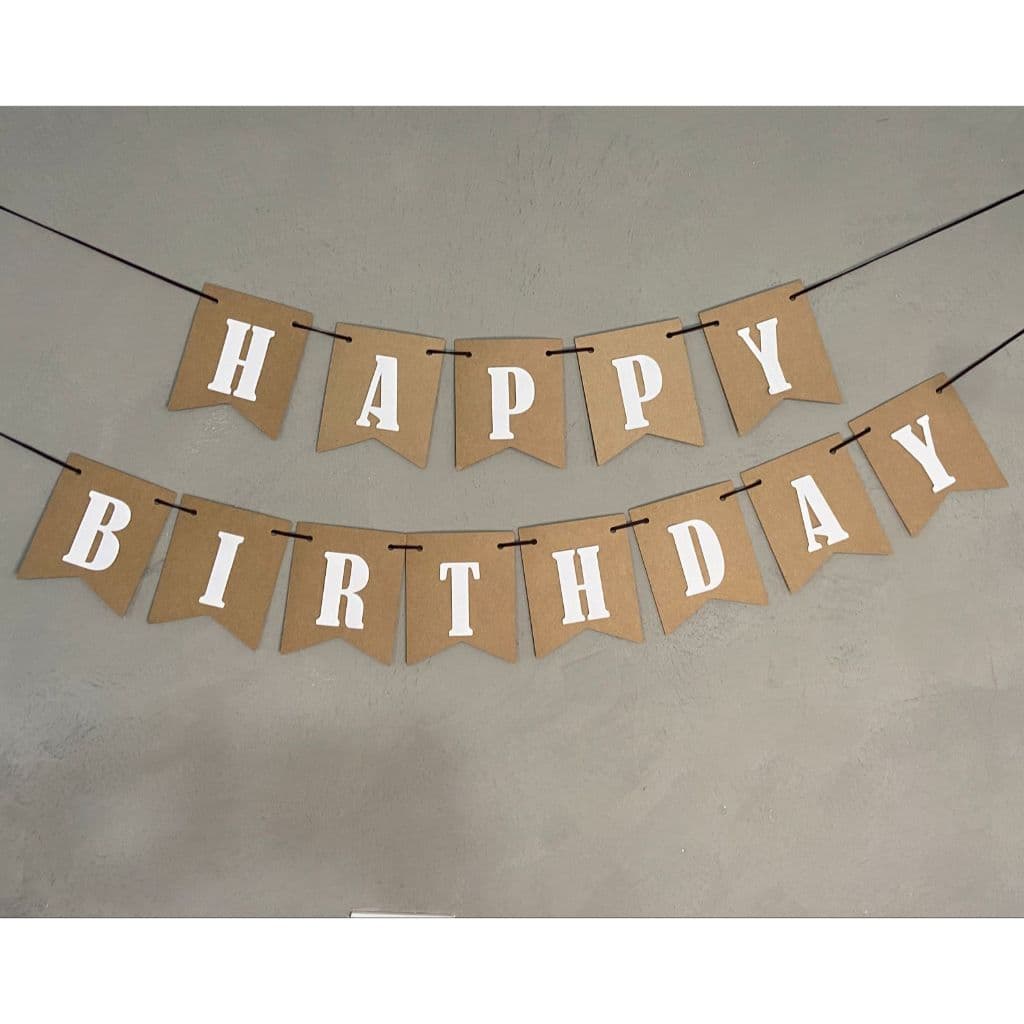 Faixa Bandeirinha Bandeirolas - Happy Birthday