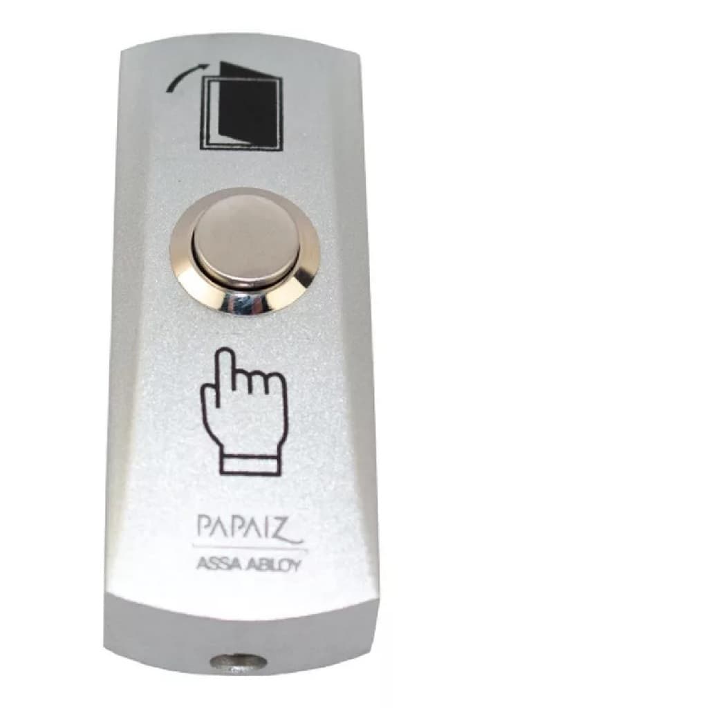 Botoeira Metálica De Sobrepor (NA) Com Botão De Aço Inox PAPAIZ
