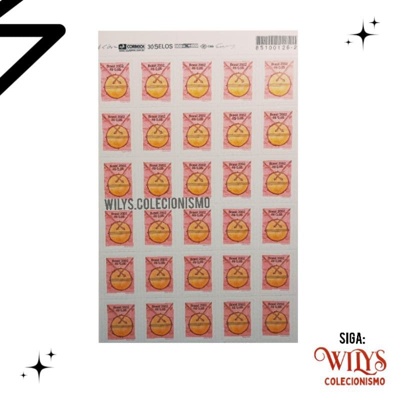 Selo Carta Social para presídio - Cartela com 30 Selos - Instrumentos Musicais - Caixa Clara