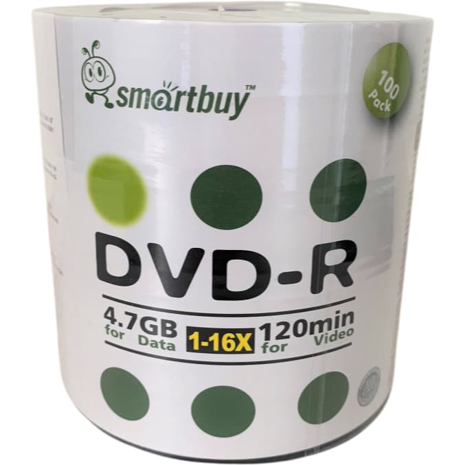 200 Unidades Dvd 4.7 Gb - 16x- Logo Prata- Smartbuy
