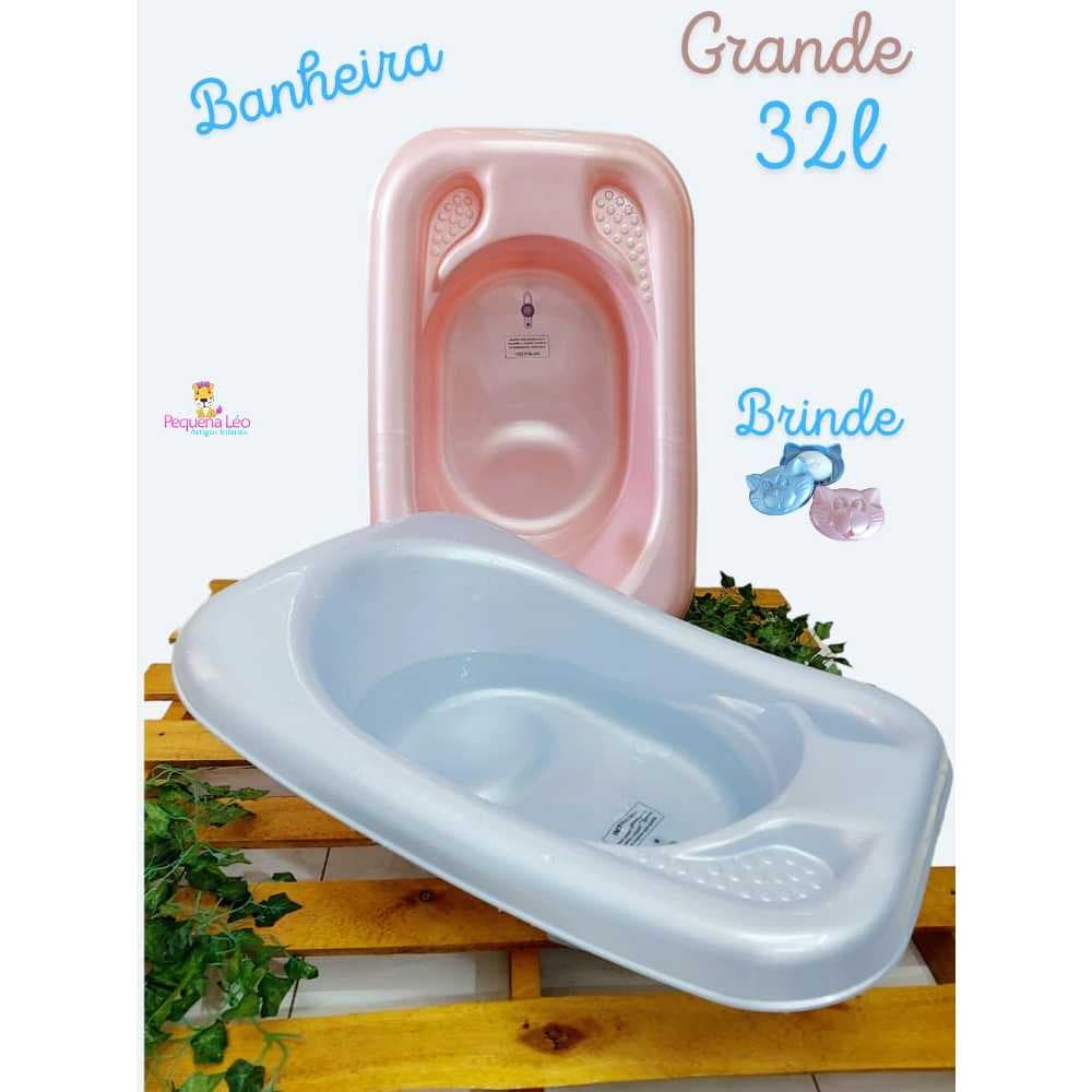 Banheira de bebe Grande 32L Resistente Infantil Menina Menino Design Anatômico