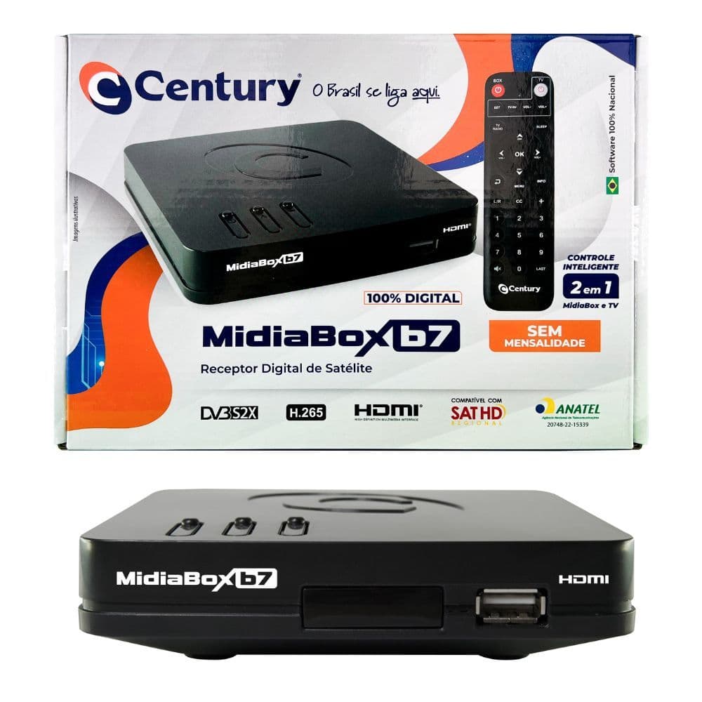 Receptor Conversor Digital Midiabox B7 Century